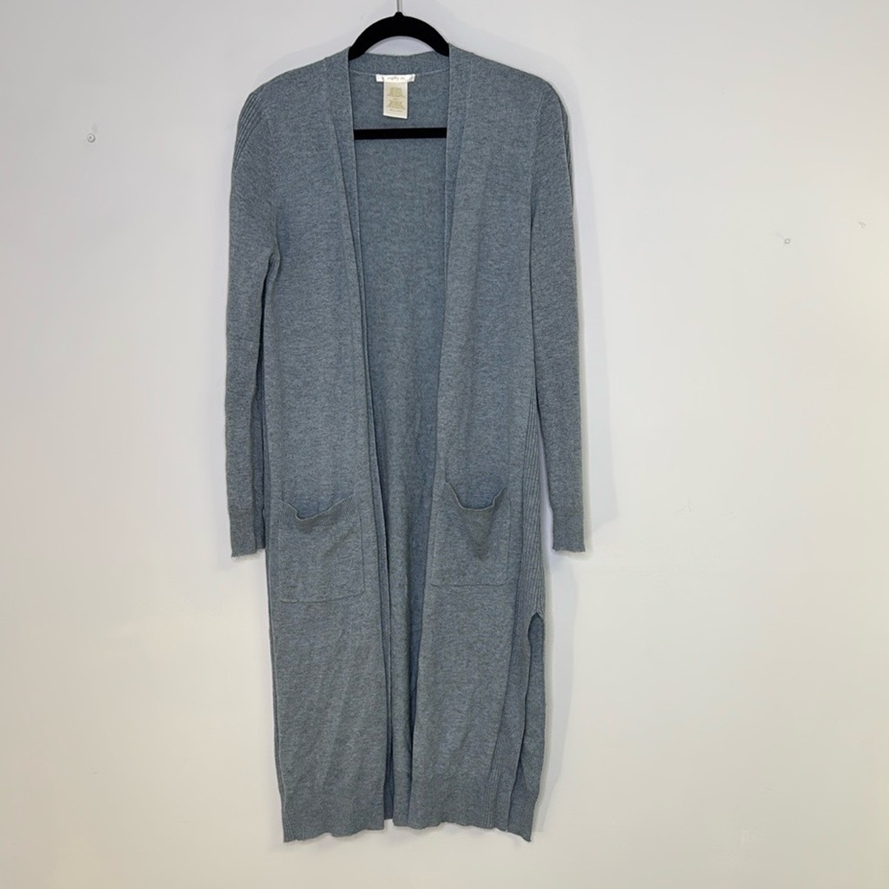 Matty M Gray Duster Cardigan Sweater